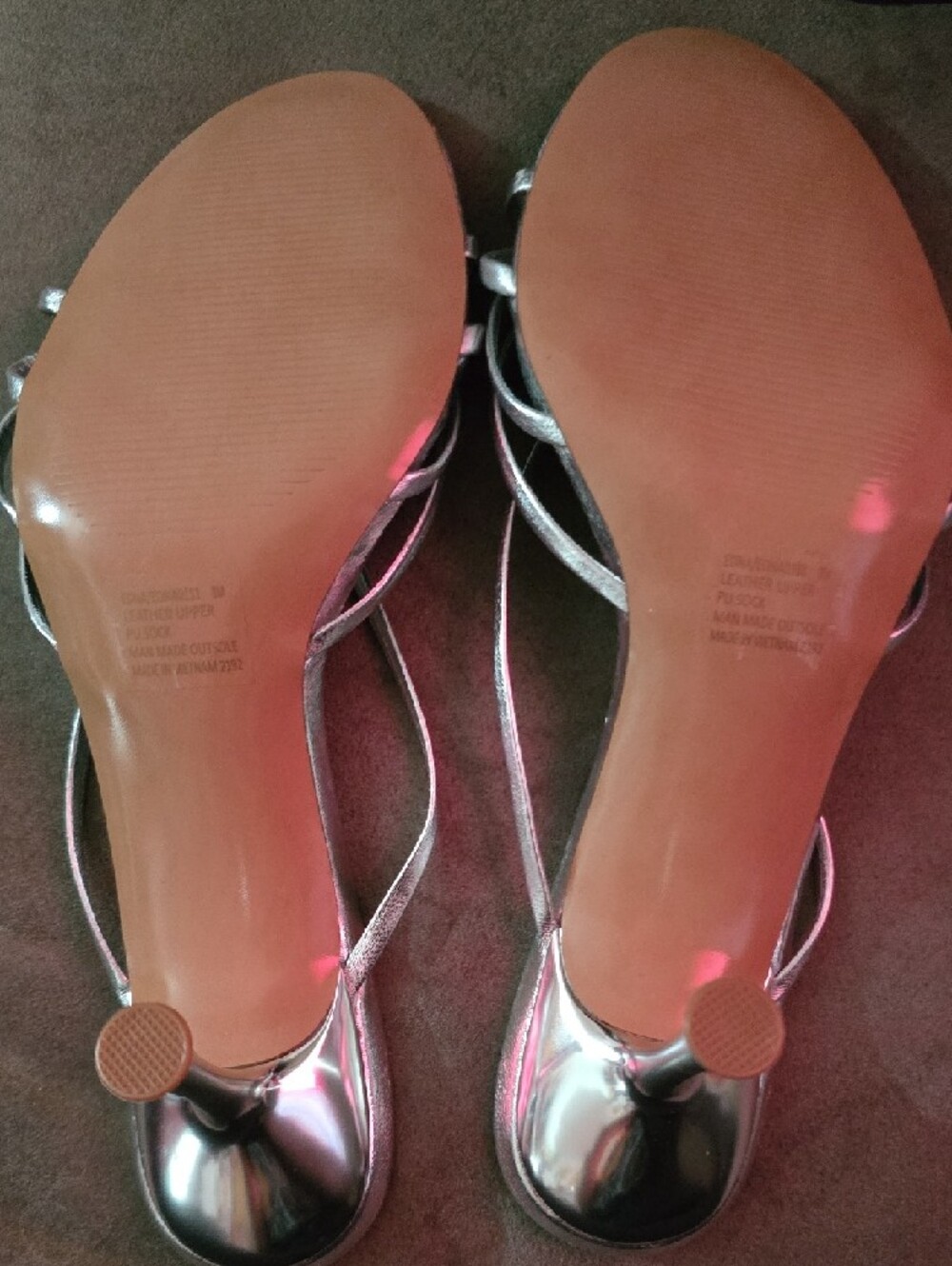 Steve Madden Edna Silver Leather Heels - Picture 7 of 8